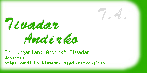 tivadar andirko business card