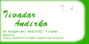 tivadar andirko business card